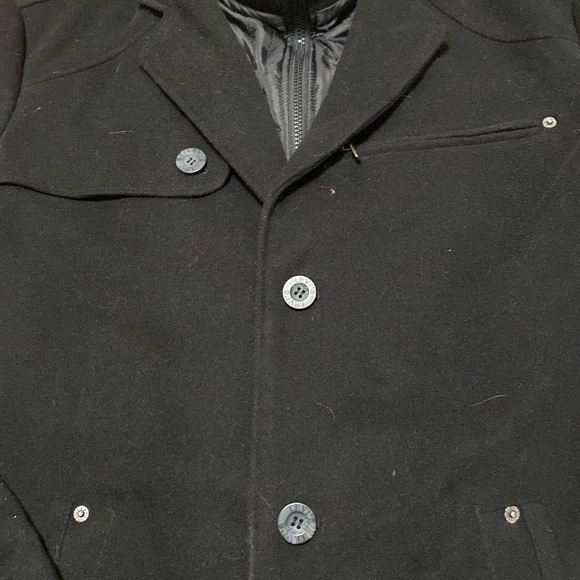 Men’s Size Medium Coat- Buttons & Zipper- Lots of Pockets- EUC - Picture 7 of 8